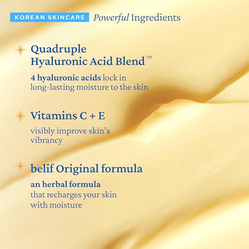 belif Aqua Bomb Vitamin C Face Cream Moisturizer, Infused with Hyaluronic Acid, Vitamin C & Vitamin E, Intense Hydration, For All Skin Types, Korean Skin Care