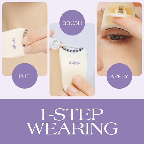 ISOPIA False Eyelashes, Ultra Soft Clear Band Lashes Wispy, Reusable Strip Lashes, Natural Lashes 1s Wearing Starter Friendly Kit (HARMONY)