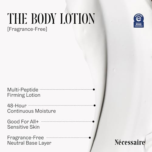 N?cessaire The Body Lotion - Fragrance-Free - Multi-Peptide Moisturizer - Firming Body Lotion for Women + Men. 2.5% Niacinamide. Non-Comedogenic + Hypoallergenic for Sensitive Skin ? 450ml/15.2 fl oz