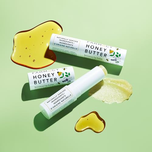 Farmacy Beeswax Lip Balm - Honey Butter Moisturizing Lip Care Enriched with Cupua?u & Cocoa Butters, Proprietary Honey Blend and Vitamin E to Nourish, Soften & Heal (3.4g) (Pack of 2)
