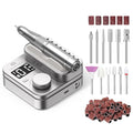 Rechargeable Nail Drill CHRISTINE SHELLY: 35000 PRM Electric Nail File, Professional Efile Nail Drill with Bits Kit for Acrylic Gel Polishing Removing
