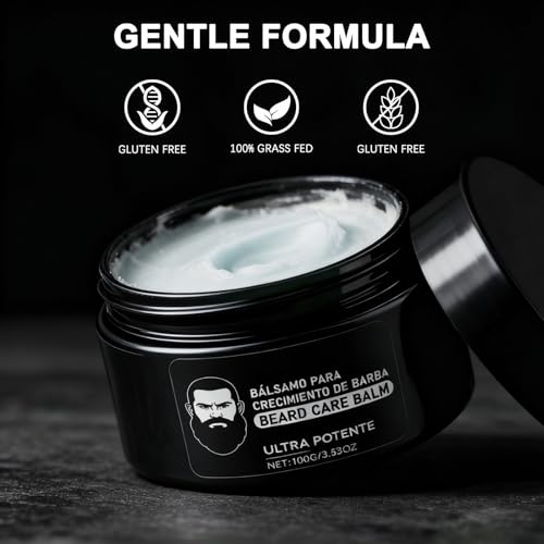 Beard Growth Stimulating Balm - Ultra-Potent Conditioning Formula for Thicker Appearance, Moisturizes and Strengthens Facial Hair (1)
