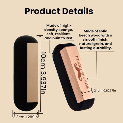 Beard Sponge for Sink ? Fast & Easy Beard Hair Catcher & Cleaner | Reusable Beard Scrubber for Trimmings | Compact Grooming Tool for Men¡¯s Shaving ? No More Messy Counters & Sinks