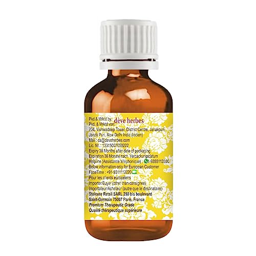 d?ve herbes Natural Squalane Oil (derived from Olives) | Infused | Pure | Non-Sticky | Lightweight | For Facial Care | Men & Women | 10ml (0.33 oz)