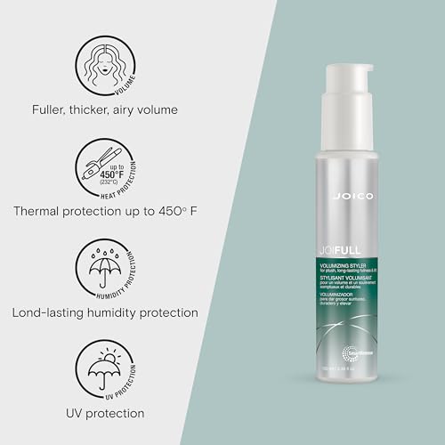 JoiFULL Volumizing Styler | For Fine, Thin Hair | Add Instant Body | Long-Lasting Volume & Texture | Protect Against Pollution | With Rice Protein & Bamboo Extract | 3.38 Fl Oz