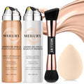 AirBrush Foundation Spray Set, Spray Foundation Makeup and Hydrating Face Air Primer Kit, Longwear Waterproof Liquid Matte Foundation Mist for Flawless Look (01 Natural)