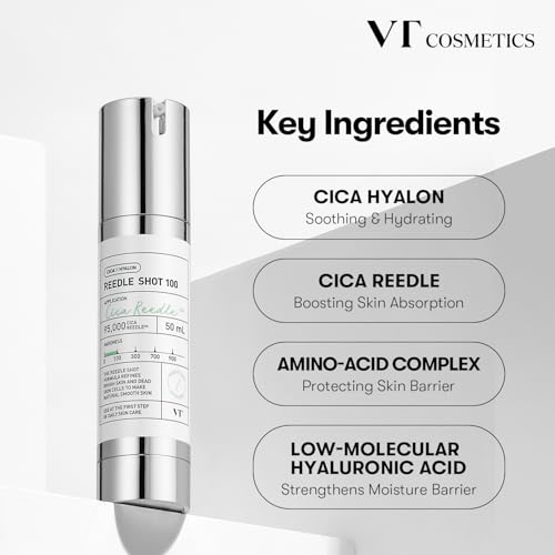 VT COSMETICS Reedle Shot 100 & PDRN Essence Set, Microneedling Serum and Glow Serum Duo for Glass Skin, Korean Skincare