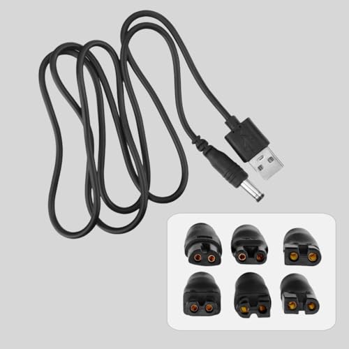 7 PCS Power Cord 5V Replacement Charger USB Adapter Compatible with Electric Hair Clippers, Beard Trimmers, Shavers, Beauty Instruments, Desk Lamps, Purifiers
