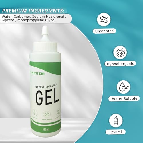 Hydrating Radio Frequency Gel for Facial Body Skin Care Machine, Microcurrent Conductive Gel for Body Sculpting
