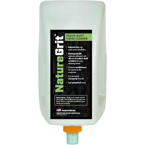 NatureGrit ? Heavy Duty Industrial Hand Soap Cleaner Refill ? Walnut Shell Conditioners for Skin Protection for Auto Mechanics, Manufacturing, and Anyone with Working Hands - 3-liter (Single Refill)