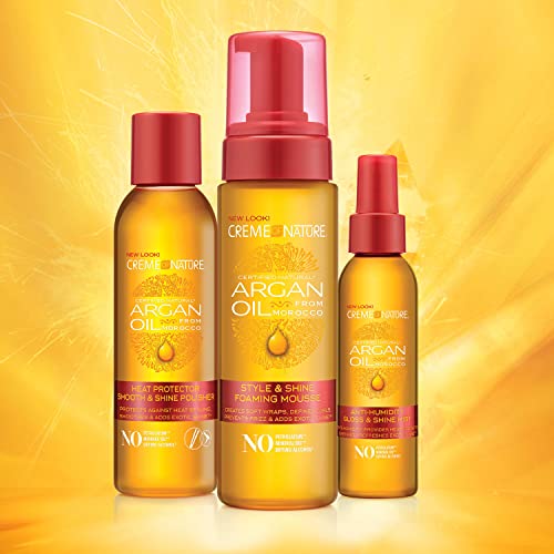 Creme of Nature Argan Oil for Hair, Smooth & Shine Hair Polisher, Argan Oil of Morocco for Anti Frizz Control, 4 Fl Oz (Pack of 2)