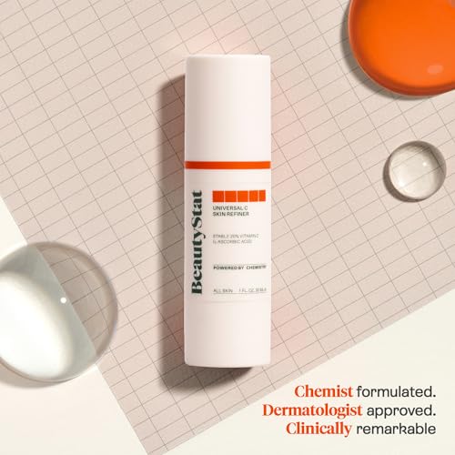 BeautyStat Universal C Serum ? 20% Pure Vitamin C with Collagen-Boosting Peptides and Hyaluronic Acid to Brighten, Firm, and Strengthen Skin (30ml)