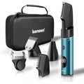 kensen Body Hair Trimmer for Men 3-in-1 Beard Trimmer for Men, Manscape Men's Groin & Pubic Hair Trimmer IPX6 Waterproof Wet/Dry Hair Clippers for Mens Rechargeable Electric Razor for Mens (Blue)