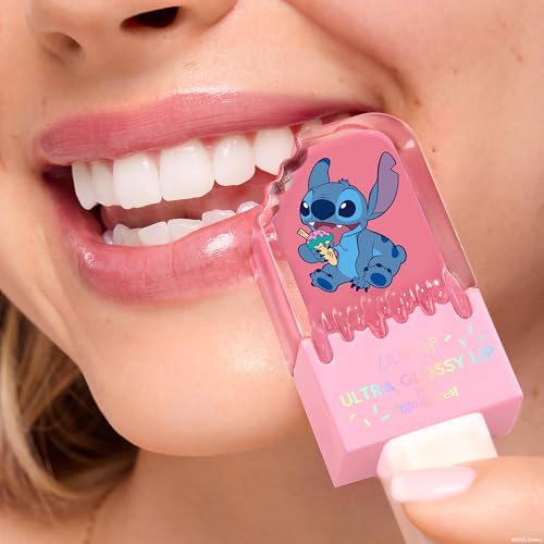ColourPop x Stitch Ultra Glossy Lip Gloss - High-Shine, Non-Sticky & Hydrating Lip Gloss with a Flexible Paddle Applicator - Sheer Baby Pink - Super Sweet (0.24 Fl oz)