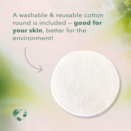 Nourish Organic Body Lotion, Lavender Mint ? Hydrating Body Lotion for Dry Skin with Certified Organic Aloe Vera, Shea Butter, Coconut Oil & Cocoa Butter (8 Oz) + Washable Cotton Round (Pack of 2)