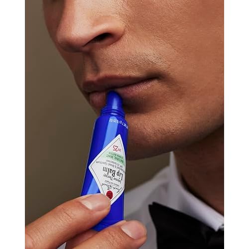 Jack Black Intense Therapy Lip Balm 6 Count Bundle - Natural Mint & Shea Butter and Shea Butter & Vitamin E - Lip Balm SPF 25 Sunscreen, Balms for Chapped Lips, Moisturizer for Dry Lips