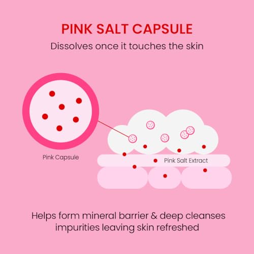 beplain Pink Salt AHA BHA Cleansing Foam 120ml with enriched pink salt and vegan AHA/BHA