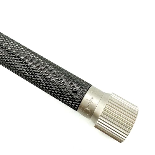 Parker THE VARIANT OPEN COMB - ADJUSTABLE Double Edge Safety Razor, Customize your Shave with a Turn of the Dial from Mild to Aggressive - 5 Blades Included (Graphite Gray)