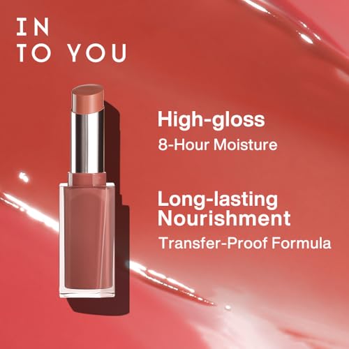 INTO YOU Glow Balm-in Lipstick, Sheer and Hydrating Tinted Lip Stain, Bare-skin Feel and Mirror-like Finish with Long Lasting Lightweight Texture(GL05)