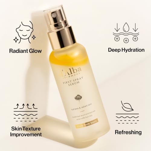 d'alba Piedmont White Truffle First Spray Serum and White Truffle Double Serum & Cream, Face Moisturizer, Non Comedogenic, Suitable for All Skin Types (100ml, 70g)