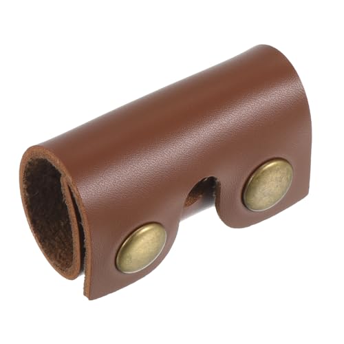 3 Pack Razor Cover Protective Sheath - Double Edge Leather Safety Razor Protective Sheath Travel Cover, Apply to Shaver Razor (3.3 x 1.8 Inch, Brown)