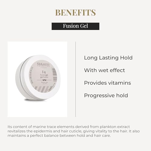 SALERM - Hair Gel for Men - Homme Barber Line - 150 ml - Wet Look Gel - Long-Lasting Hold - with Trace Elements that Revitalize Hair