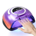 300W Professional Nail Lamp - Fast Curing, Auto Motion Sensor, 4 Timer Settings, 72 LED Even Coverage for Gel Polish - Salon & Home Use