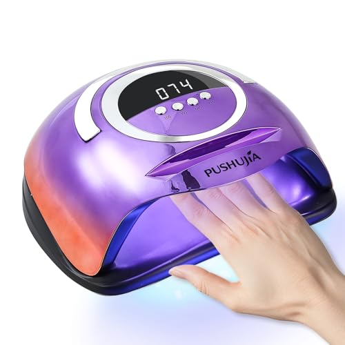 300W Professional Nail Lamp - Fast Curing, Auto Motion Sensor, 4 Timer Settings, 72 LED Even Coverage for Gel Polish - Salon & Home Use