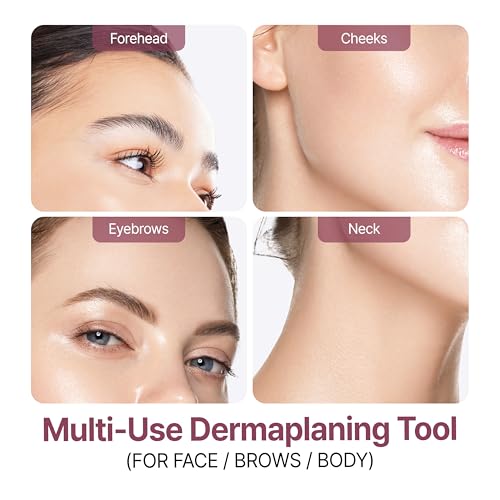 KoDerMa Dermaplaning Tool with Protective Cap ? Face Razor for Women & Men | Peach Fuzz Remover & Eyebrow Trimmer | Easy Exfoliation | K-Beauty Inspired | Ergonomic Blade Design (12)