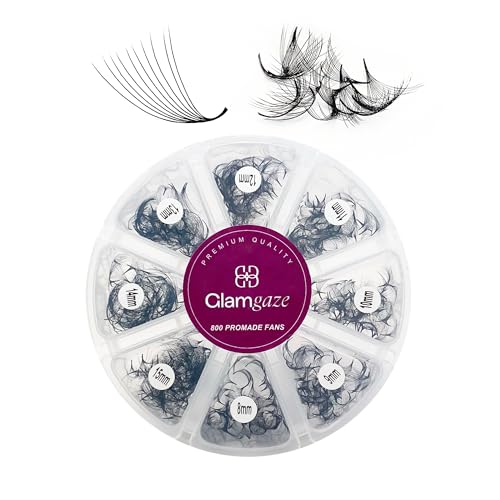 800 Promade Fans 8-15mm Mixed Lengths - 5D to 16D, C CC D Curl, 0.05-0.07mm Thickness - Premade Lash Fans Volume Lash Extensions Loose Premade Fans Eyelash Extensions (5D-0.07-D 8-15mm)