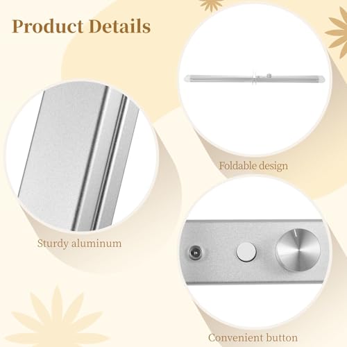 Nail Table Light Foldable - Nail Light for Desk, Square Led Frame Manicure Nail Desk Lamp for Tattoo Lash Tech, 3 Color Temperature 4000k-6500k