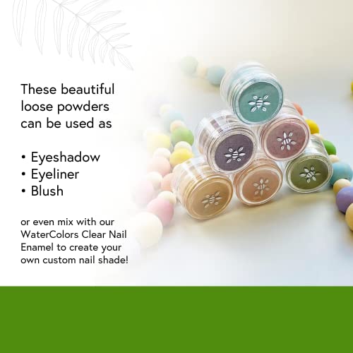 Honeybee Gardens PowderColors, Clean Mineral Eye Shadow in Chai, Matte Pale Creamy Brown, Versatile, Portable, & Skin-Friendly, 2g