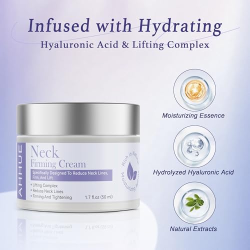 Neck Firming Cream - Anti-Aging Tightening and Lifting for Sagging Skin with Hydrating Formula, Moisturizer Face Cream for women 1.7 oz-V1