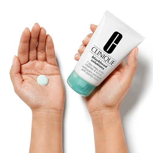 Clinique Blackhead Solutions 7 Day Deep Pore Cleanse & Scrub, Daily Face Cleanser Facial Scrub With Salicylic Acid + Vitamin E For All Skin Types, 4.2 Fl Oz