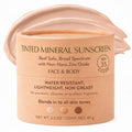 NAT? BOTANICALS Tinted Mineral Face and Body Sunscreen SPF 35 - Mineral Zinc Oxide Sunblock Lotion - Broad-Spectrum UVA & UVB Protection - Lightweight & Gentle for Sensitive Skin - Reef Safe