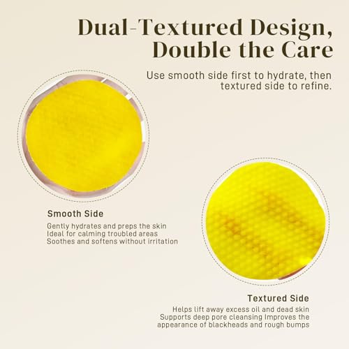 Kojic Acid and Turmeric Cleansing Pads, 50 Pcs, for Face Cleansing and Exfoliation
