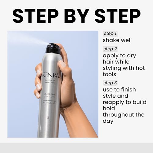 Fast Dry Hairspray 8 | Flexible Hold Thermal Spray | Multifunctional Spray, Ideal For Both Styling & Finishing | Lightweight, Instant Control | All Hair Types