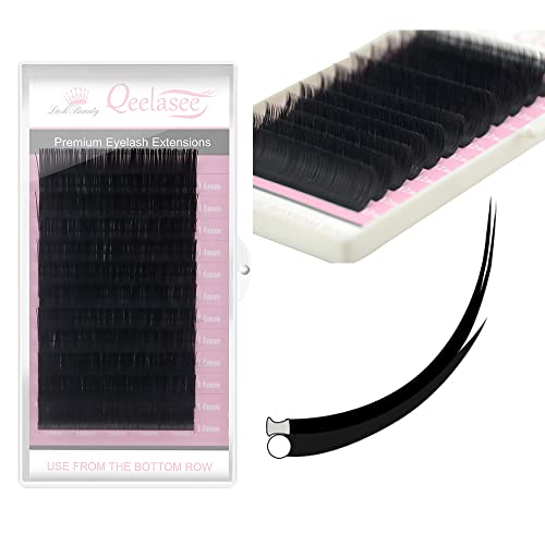 Mink Flat Eyelash Extension 0.25 D Curl 15mm Ellipse False Mink Individual Eyelash Extension