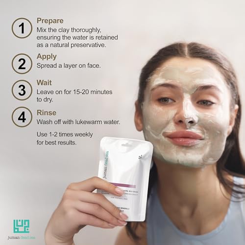JUMAN Dead Sea Minerals Mud Mask Sampler Set | Mask Set with Essential Oils & Plant Extracts | Travel Friendly and Portable | Nourishes, Protects & Hydrates | SLS & Paraben Free | Vegan | Pack of 8