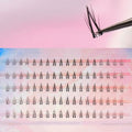 Bottom Lash Crescent Shape DIY Eyelash Extension 90Pcs Lower Individual Lash Clusters Clear Band Wispy Natural Clusters(7mm) Matched Thin to Thick Natural Eye Makeup Effect