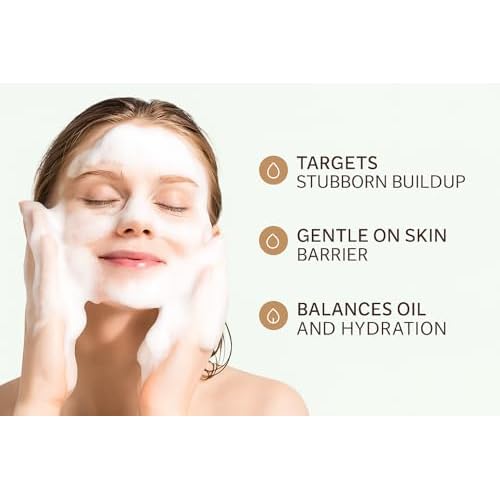 Microcrystal Deep Cleansing Facial Gel Scrub for Acne Skin, 2% BHA + Glycerin + Green Tea & Bamboo, Help Clear Acne Blemishes Without Over Drying, Suitable for Sensitive Skin