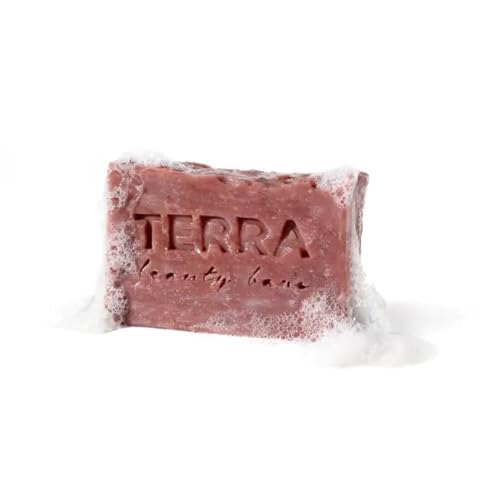 Terra Beauty Naked Rose Solid Facial Cleansing Bar with Brazilian Rose Clay and Rosehip Powder