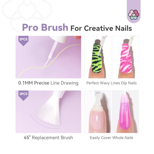 Saviland Dip Powder Base: Vitamin E Ultra Adhesive Dip Foundation Coat for Refill and Dip Powder Nail Kit with Drill - 20 Colors Summer Dip Nails Powder Starter Kit with Everything