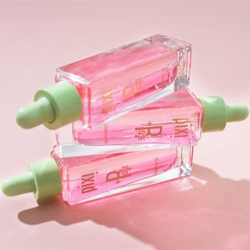 Pixi Beauty +Rose Essence Oil | Tri-Phase Nourishing Essence Oil | Rose Flower Nourishes Skin | Revitalize & Prep For Makeup | 1.00 Fl Oz