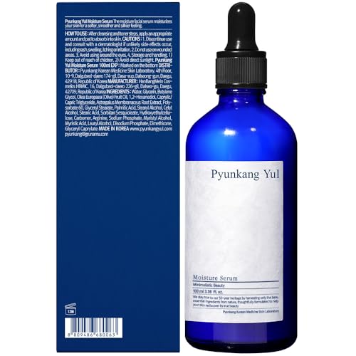 PYUNKANG YUL Moisture Serum for Face - Korean Face Serum with Oriental herbs and Olive Oil giving Oil and Water Balance and Skin Calming Effect - Moisturizer for Oily and Combination Skin - 3.4 Fl Oz