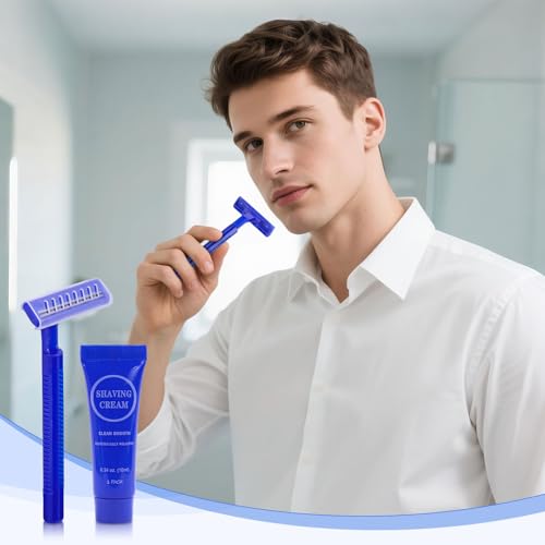 G.B.S Men¡¯s Complete Shaving Set, Brush Razor Holder, Beard Oil Beard Balm, Shaving Soap, Aftershave Pure Badger Shave Brush and Manual Razor with Horn Handle