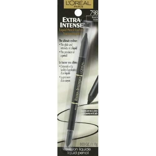 L'Oreal Paris Extra-Intense Pencil Eyeliner, Black, 0.03 oz;