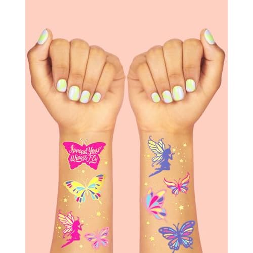 xo, Fetti Butterfly Tattoos - 34 Glitter styles | Birthday Party Supplies, Butterfly Party Favors + Fairy Decor