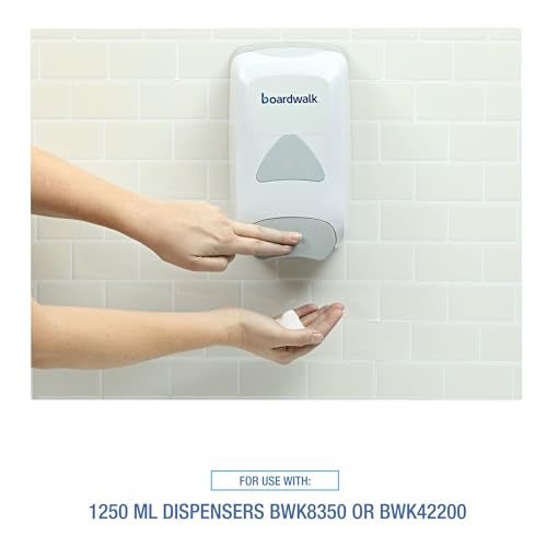 Boardwalk 6162-04-GCE00VL 1250 ml. Foam Antibacterial Handwash Refill - Fruity (4/Carton)