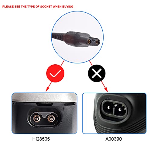 MG7750 Norelco Shaver Charger 15V AC Adapter Power Cord Compatible with Philips Norelco Shaver HQ8505 7000 5000 3000 Series Electric Shaver Razor, Aquatec, Arcitec, Multigroom Beard Trimmer
